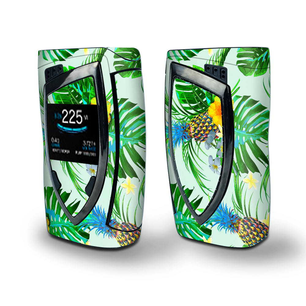 Skin Decal Vinyl Wrap for Smok Devilkin Kit 225w Vape (includes TFV12 Prince Tank Skins) skins cover / tropical floral pattern pineapple palm trees