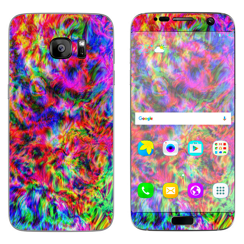  Tye Dye Fibers Felt Tie Die Colorful Samsung Galaxy S7 Edge Skin