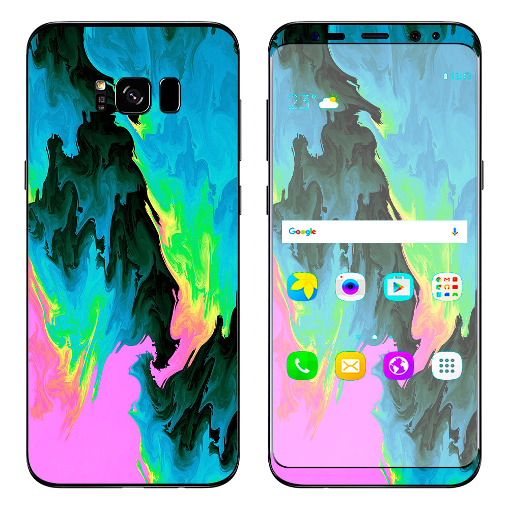  Water Colors Trippy Abstract Pastel Preppy Samsung Galaxy S8 Plus Skin