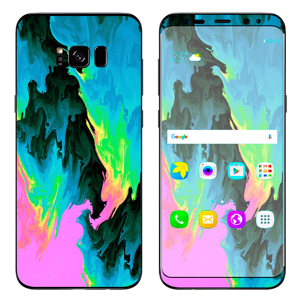  Water Colors Trippy Abstract Pastel Preppy Samsung Galaxy S8 Skin