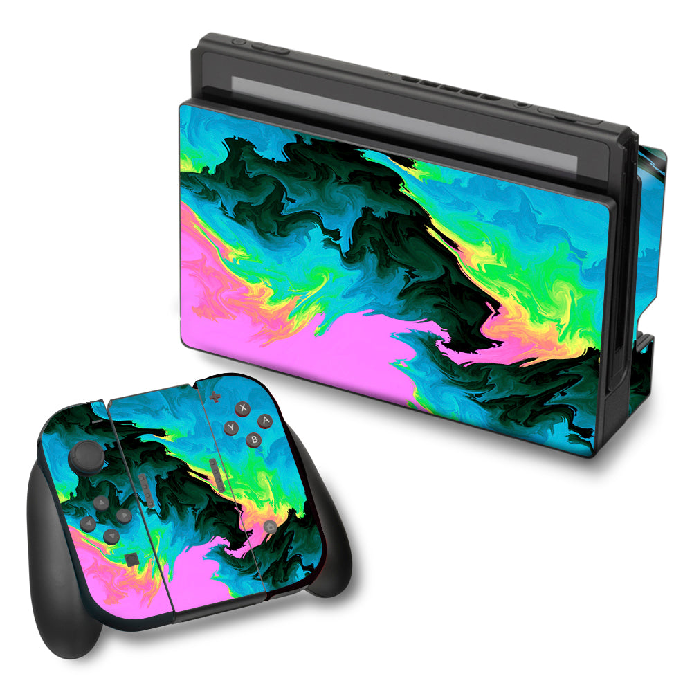  Water Colors Trippy Abstract Pastel Preppy Nintendo Switch Skin