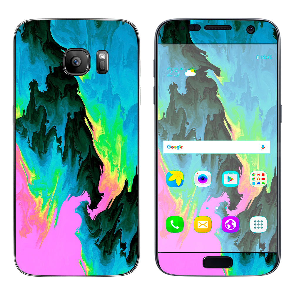 Water Colors Trippy Abstract Pastel Preppy Samsung Galaxy S7 Skin