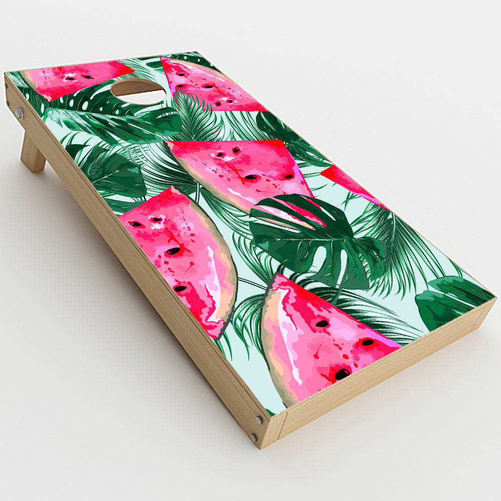  Watermelon Pattern Palm  Cornhole Game Board (2 pcs.) Skin
