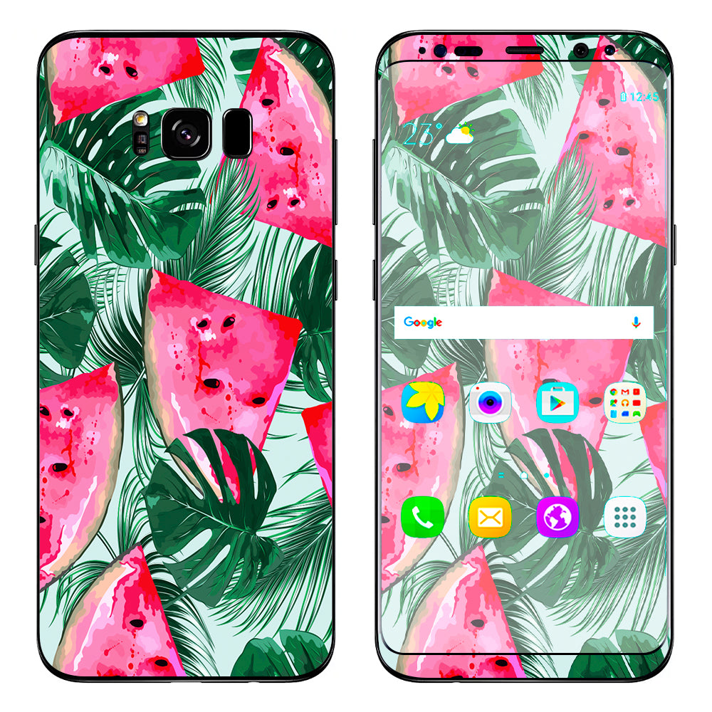  Watermelon Pattern Palm Samsung Galaxy S8 Skin