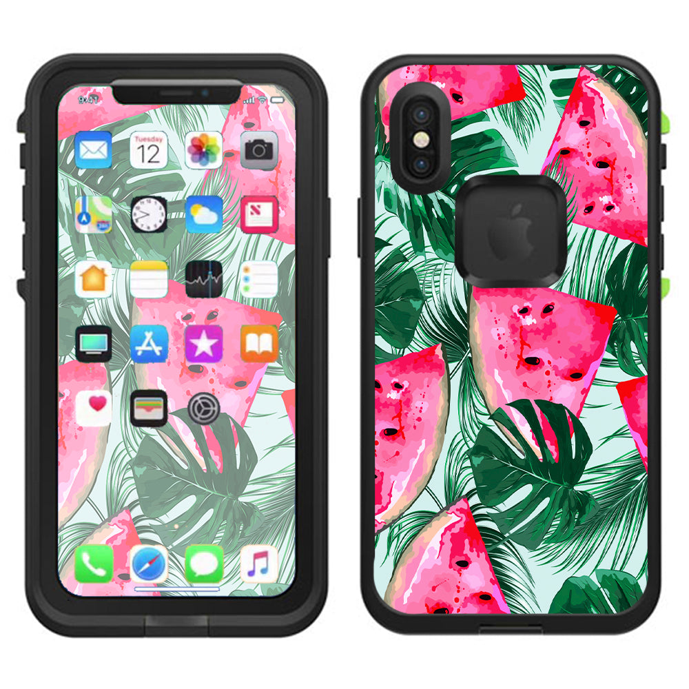  Watermelon Pattern Palm Lifeproof Fre Case iPhone X Skin