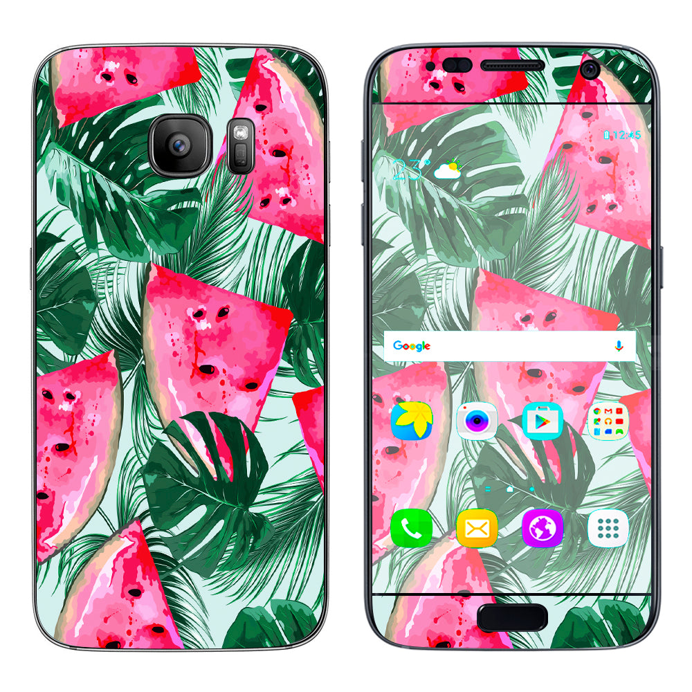  Watermelon Pattern Palm Samsung Galaxy S7 Skin