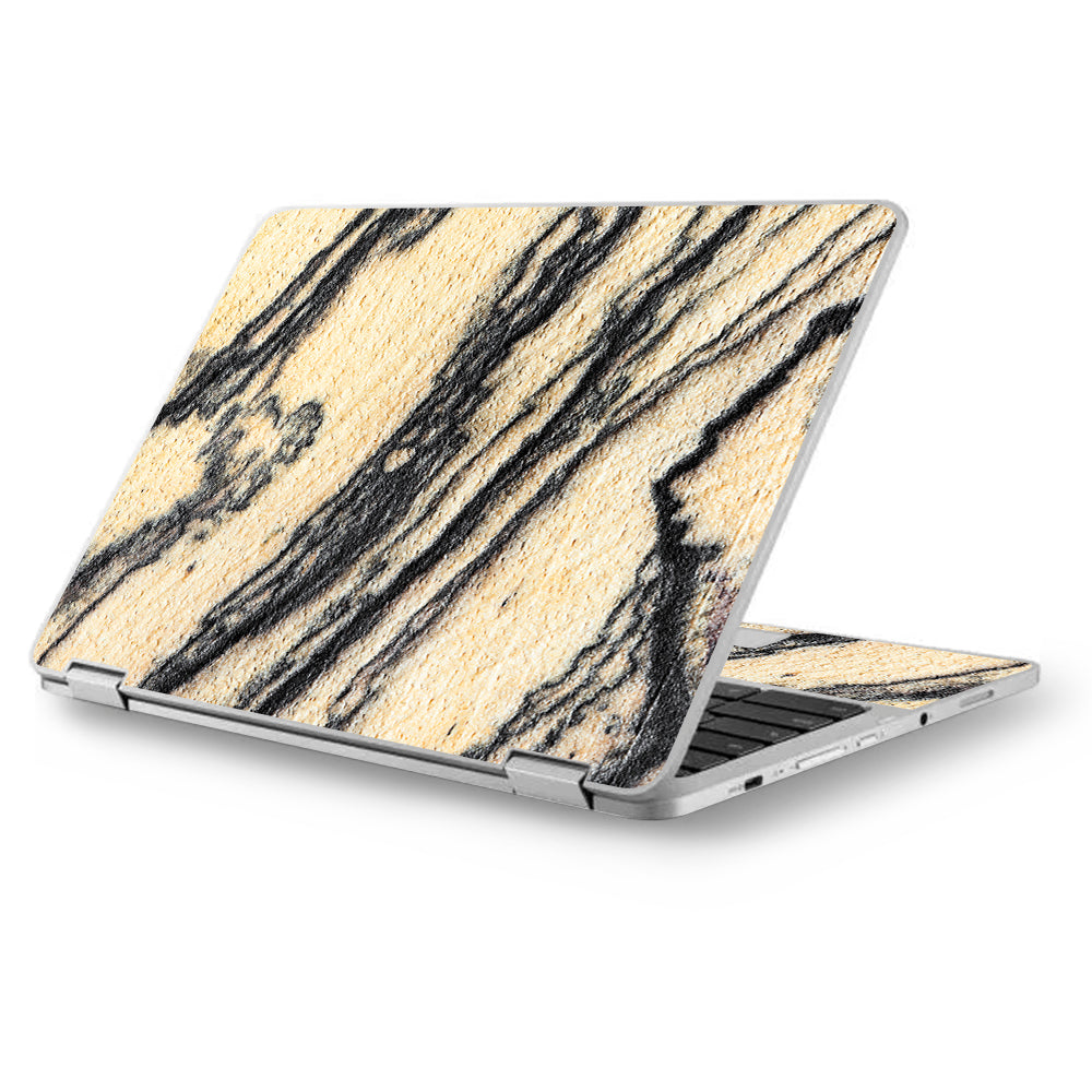  White Purple Crystals Geode Stone Asus Chromebook Flip 12.5" Skin