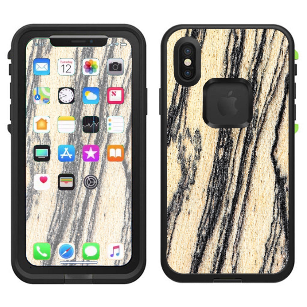 Skin Decal for Lifeproof fre iPhone X Case white purple crystals