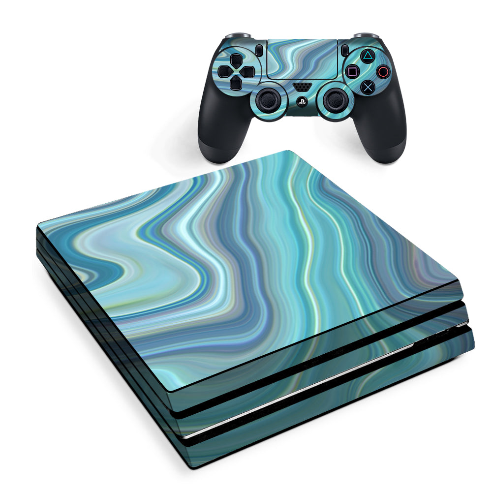 Blue Glass Marble Stone Geode Sony PS4 Pro Skin