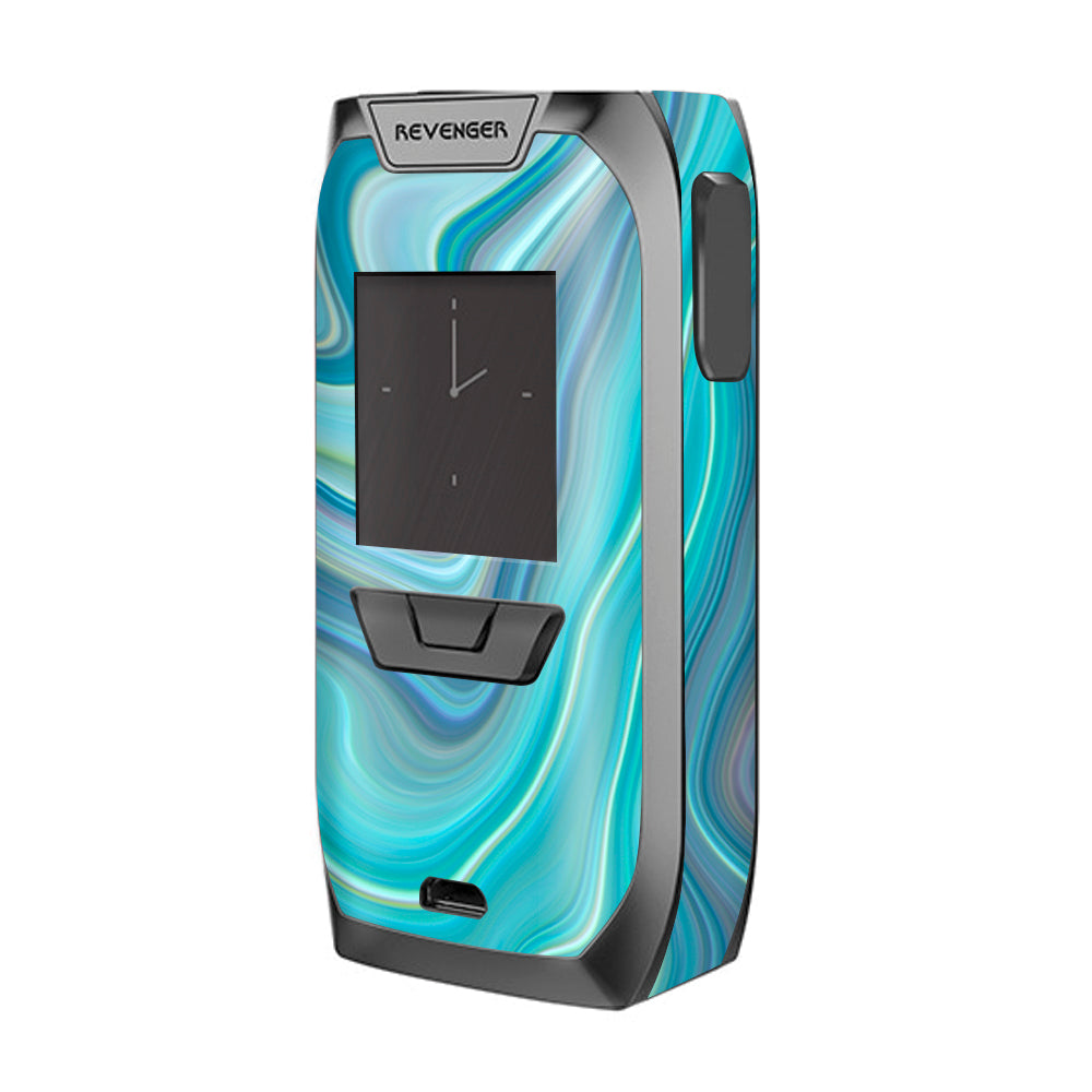  Blue Glass Marble Stone Geode Vaporesso Revenger Skin