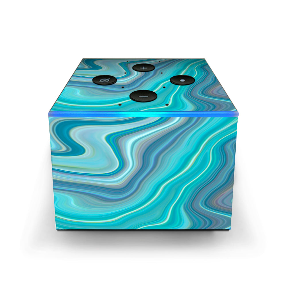  Blue Glass Marble Stone Geode Amazon Fire TV Cube Skin