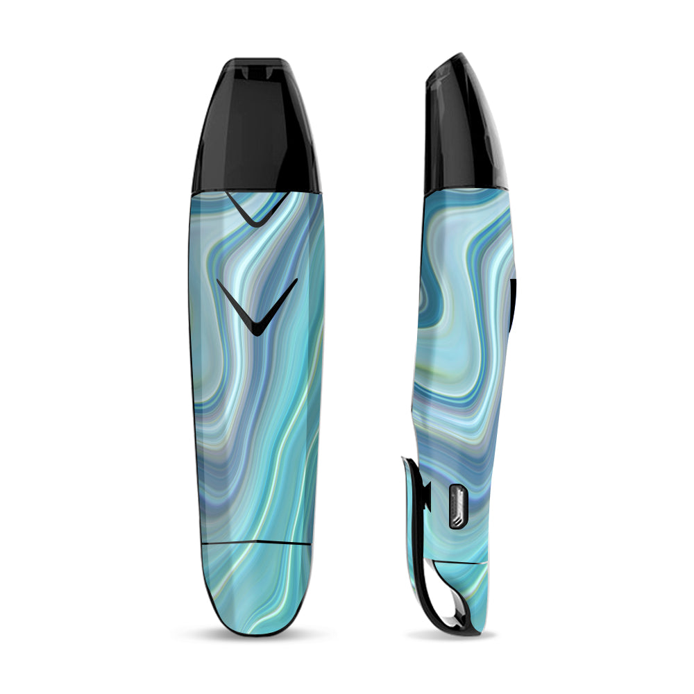 Skin Decal for Suorin Vagon  Vape / Blue Glass Marble Stone Geode