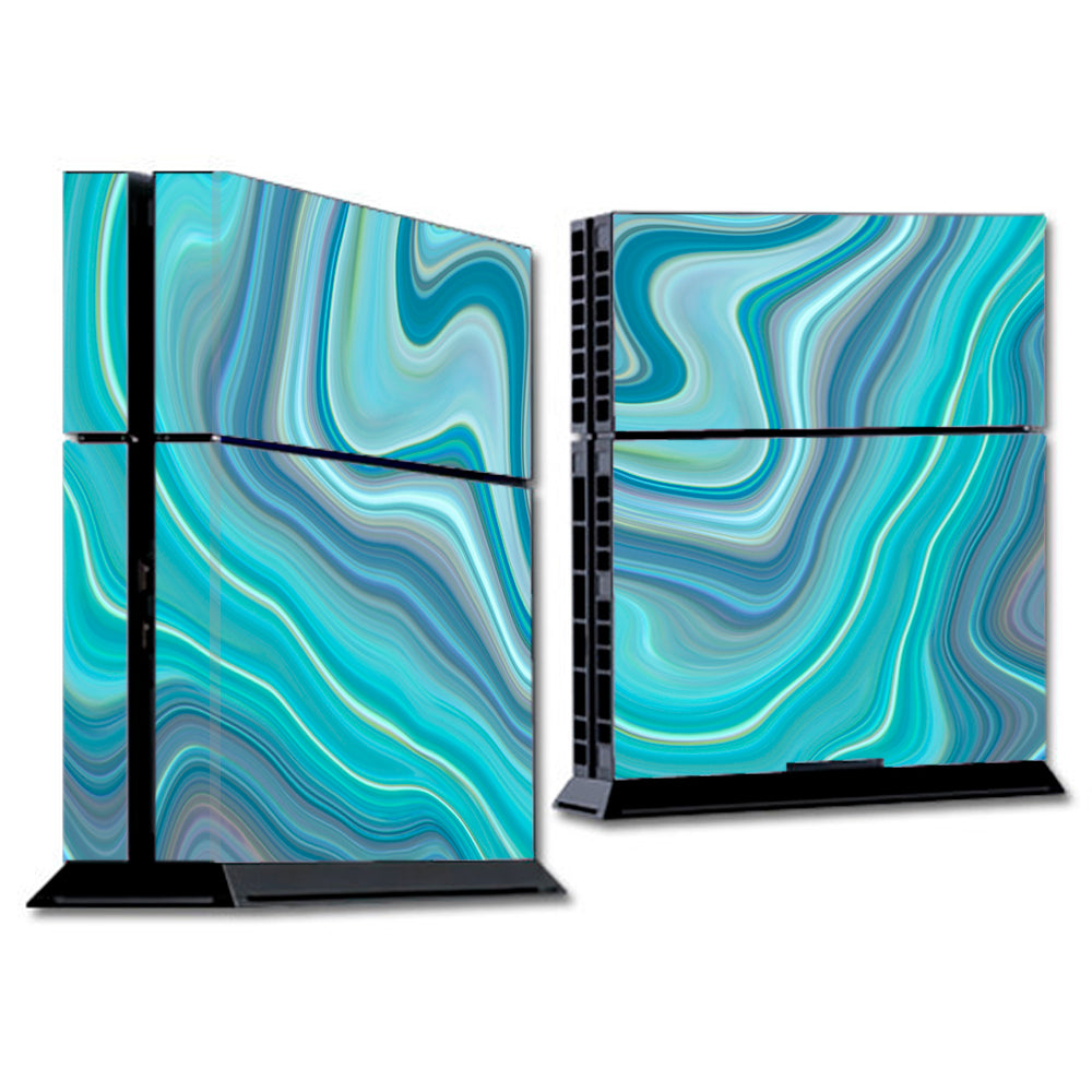  Blue Glass Marble Stone Geode Sony Playstation PS4 Skin