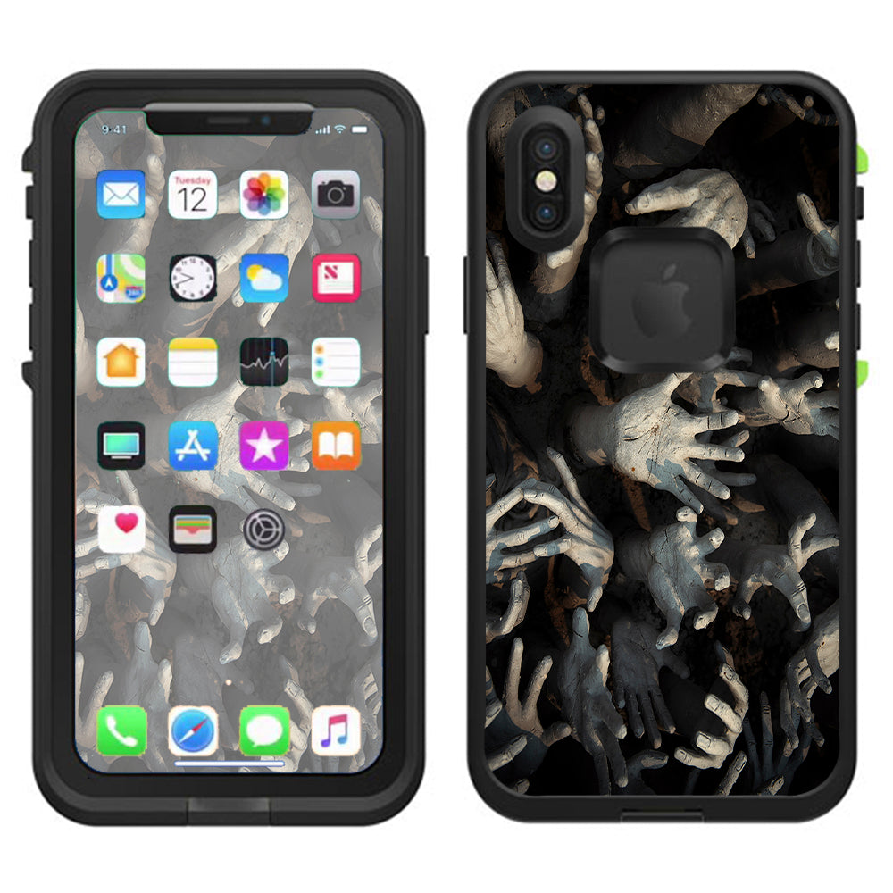  Zombie Hands Dead Trapped Walking Lifeproof Fre Case iPhone X Skin