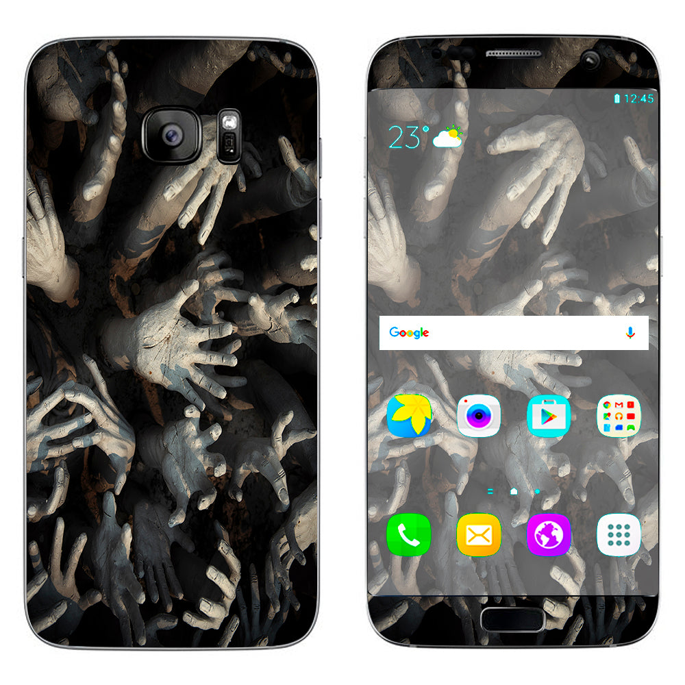  Zombie Hands Dead Trapped Walking Samsung Galaxy S7 Edge Skin