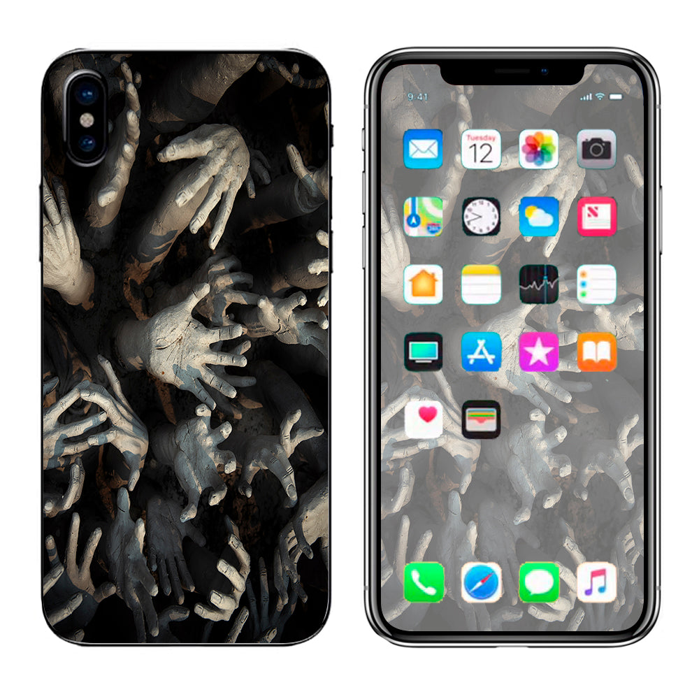  Zombie Hands Dead Trapped Walking Apple iPhone X Skin