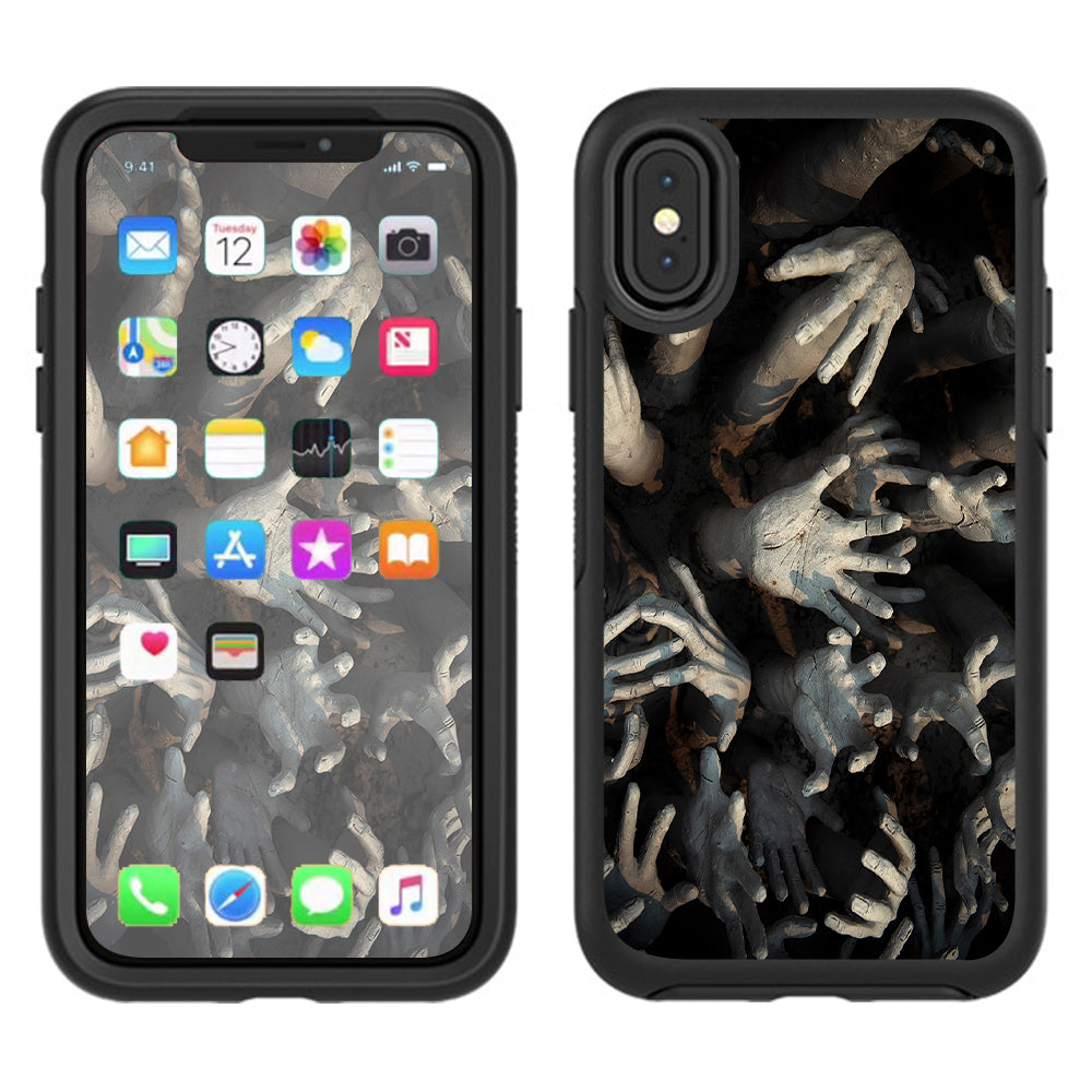  Zombie Hands Dead Trapped Walking Otterbox Defender Apple iPhone X Skin