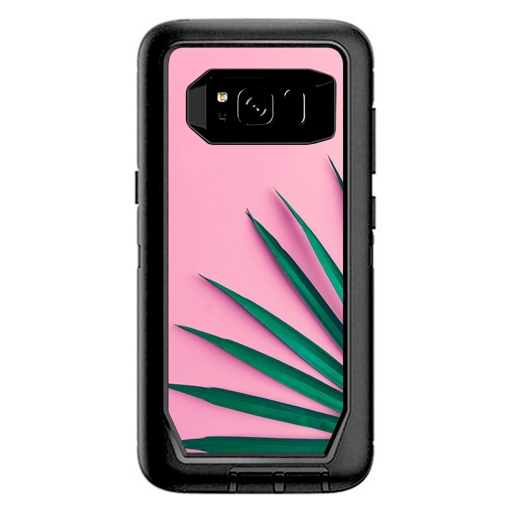  Pink Green Palm Frawns Otterbox Defender Samsung Galaxy S8 Skin