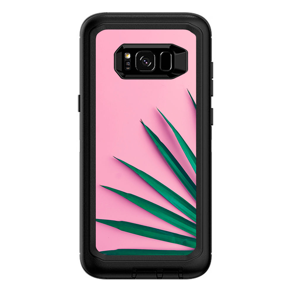  Pink Green Palm Frawns Otterbox Defender Samsung Galaxy S8 Plus Skin