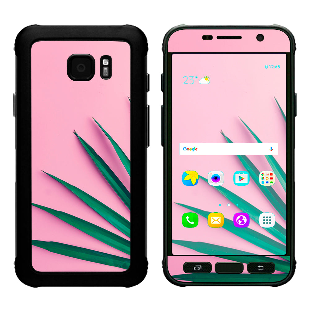  Pink Green Palm Frawns Samsung Galaxy S7 Active Skin