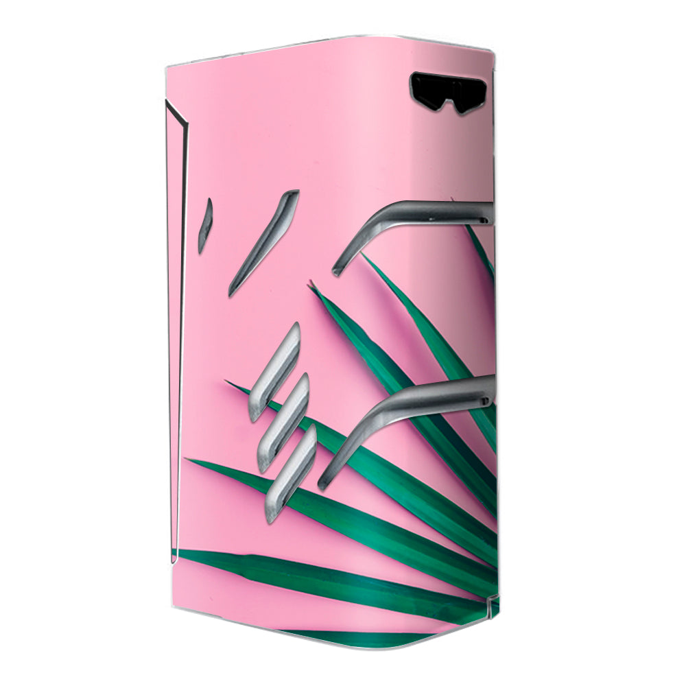  Pink Green Palm Frawns Smok T-Priv Skin