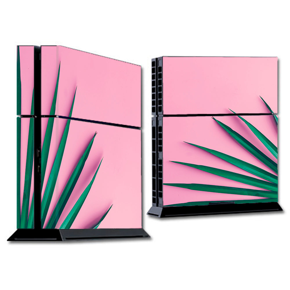  Pink Green Palm Frawns Sony Playstation PS4 Skin