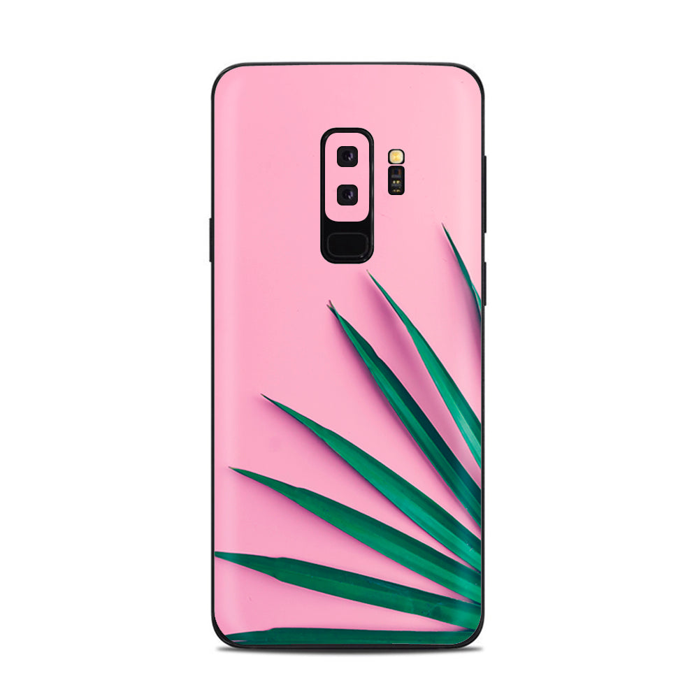  Pink Green Palm Frawns Samsung Galaxy S9 Plus Skin