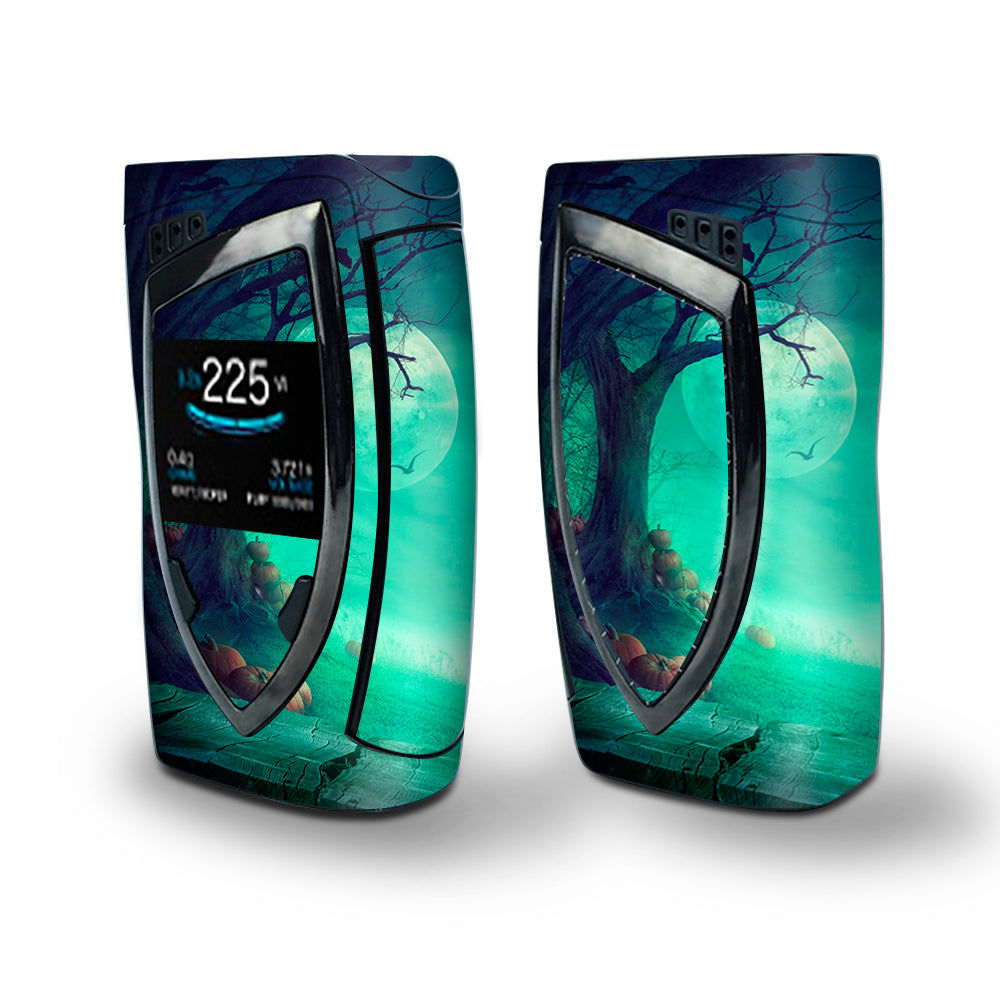 Skin Decal Vinyl Wrap for Smok Devilkin Kit 225w Vape (includes TFV12 Prince Tank Skins) skins cover / Halloween Tree Moon 