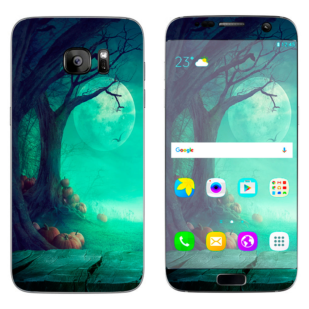  Halloween Tree Moon  Samsung Galaxy S7 Edge Skin