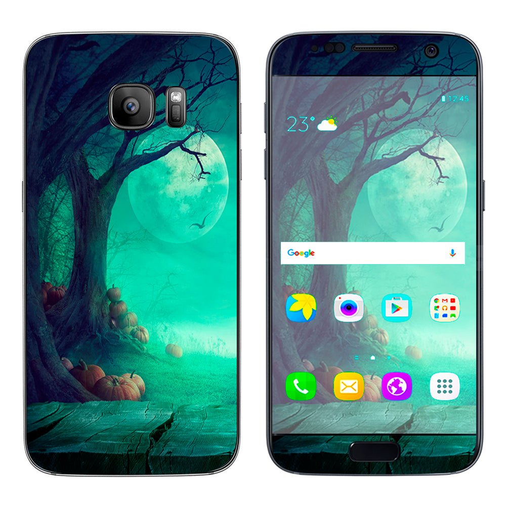  Halloween Tree Moon  Samsung Galaxy S7 Skin