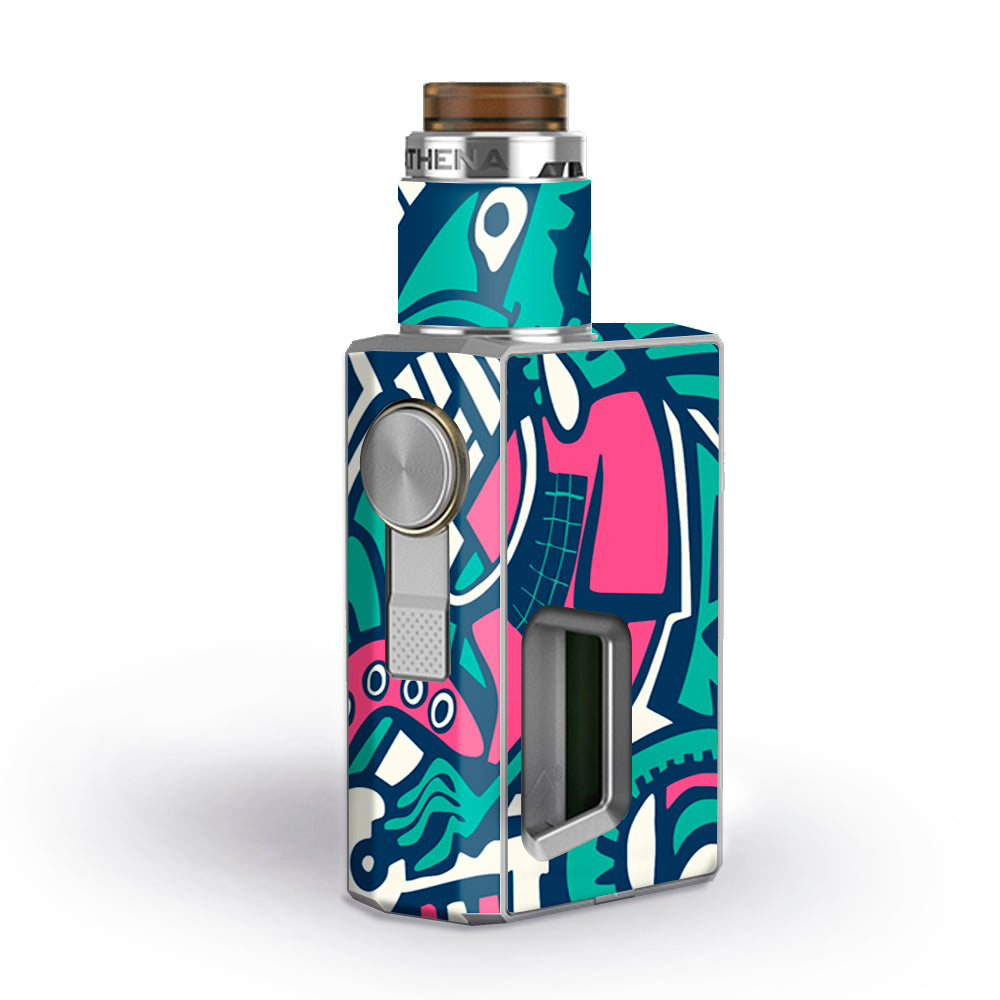  Green Gecko Abstract Pop Art Geekvape Athena Squonk Skin