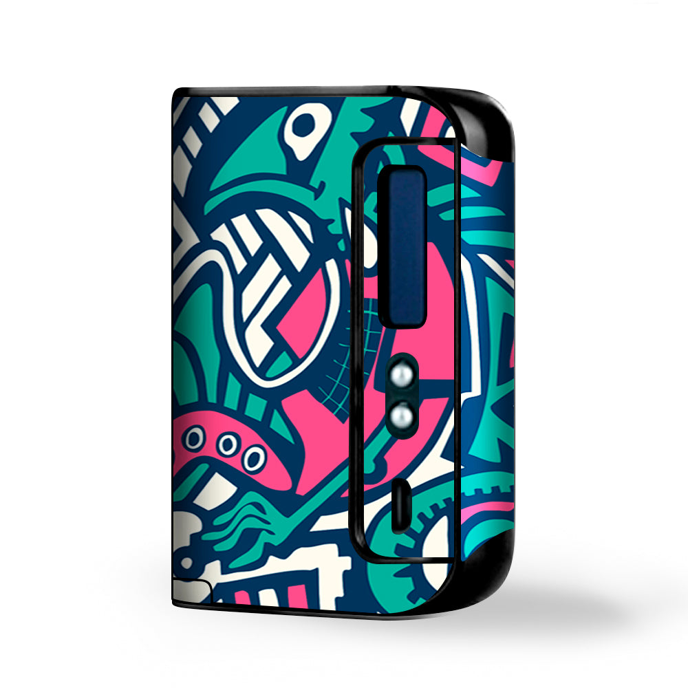  Green Gecko Abstract Pop Art Smok Osub King Skin