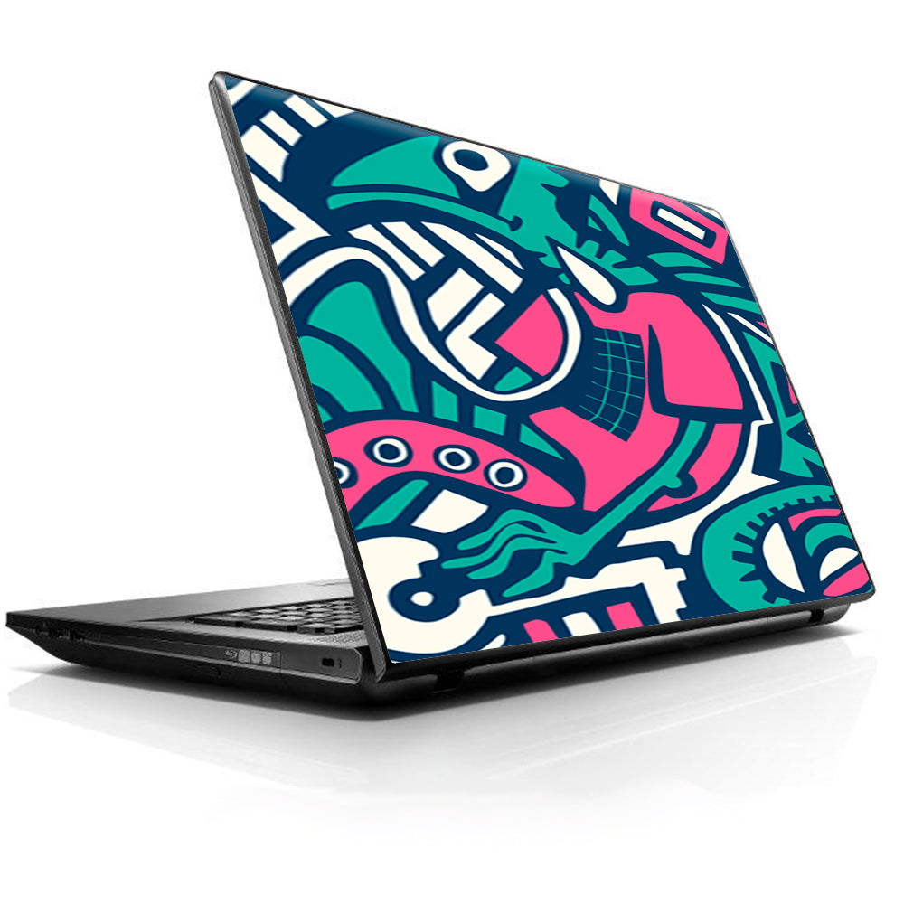  Green Gecko Abstract Pop Art HP Dell Compaq Mac Asus Acer 13 to 16 inch Skin