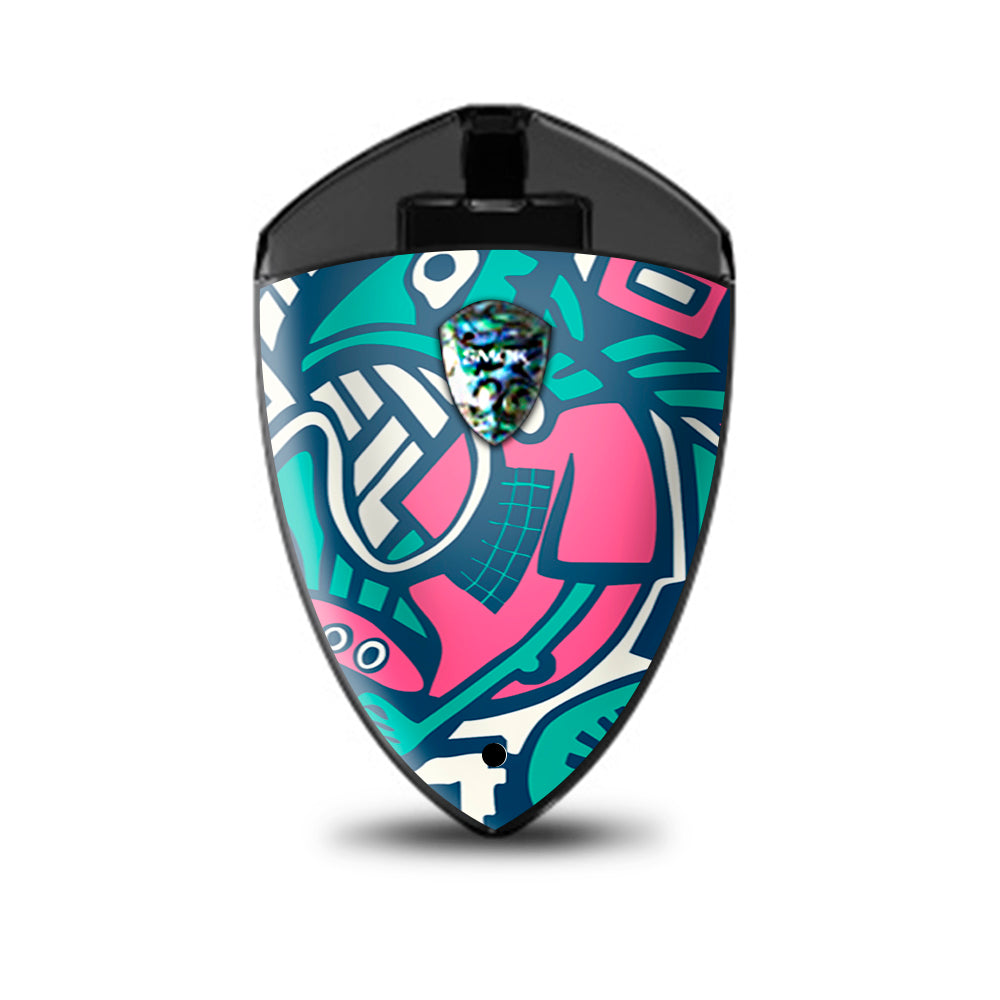  Green Gecko Abstract Pop Art Smok Rolo Badge Skin