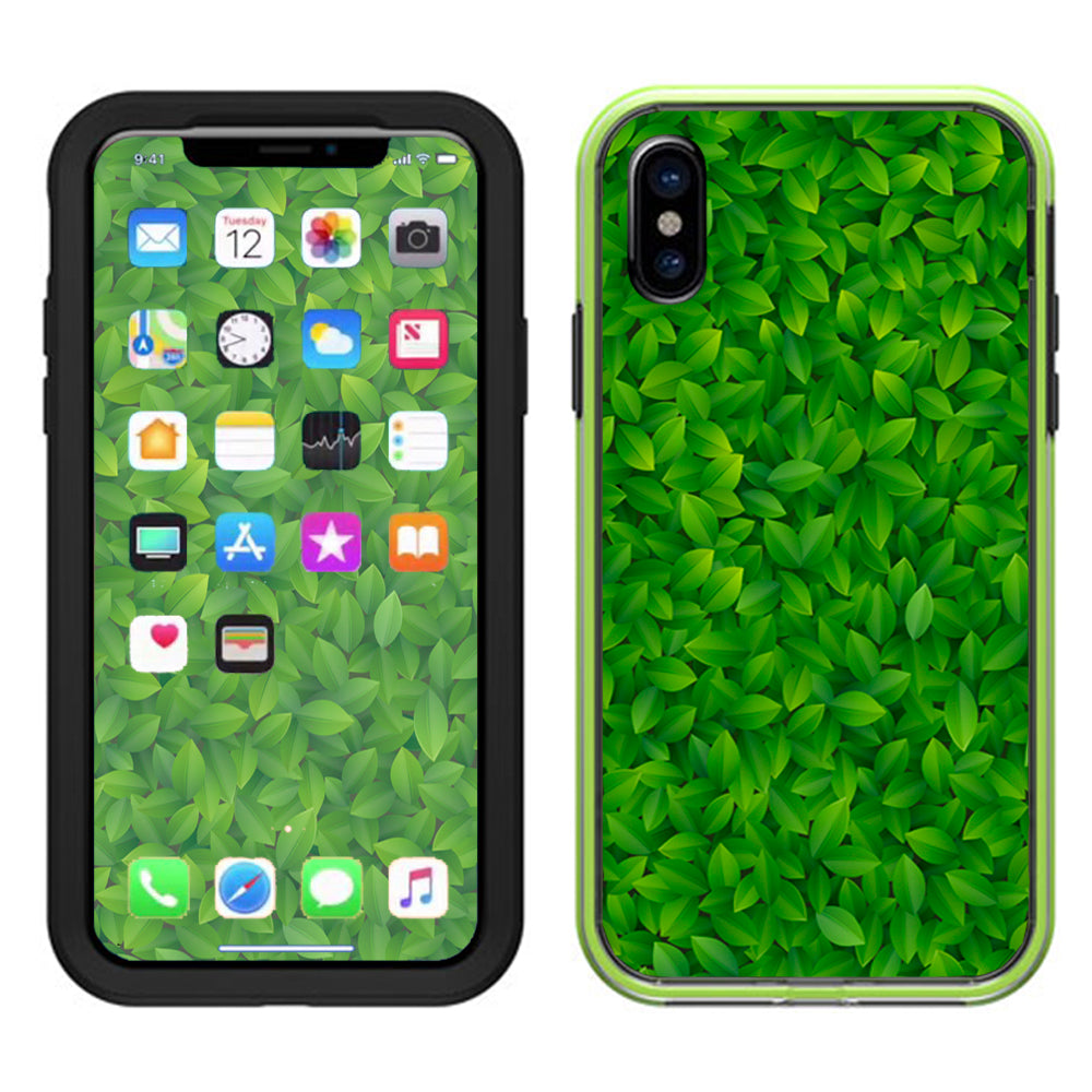  Green Leaves Lifeproof Slam Case iPhone X Skin