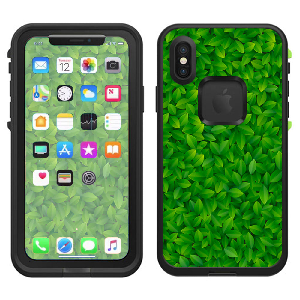  Green Leaves Lifeproof Fre Case iPhone X Skin
