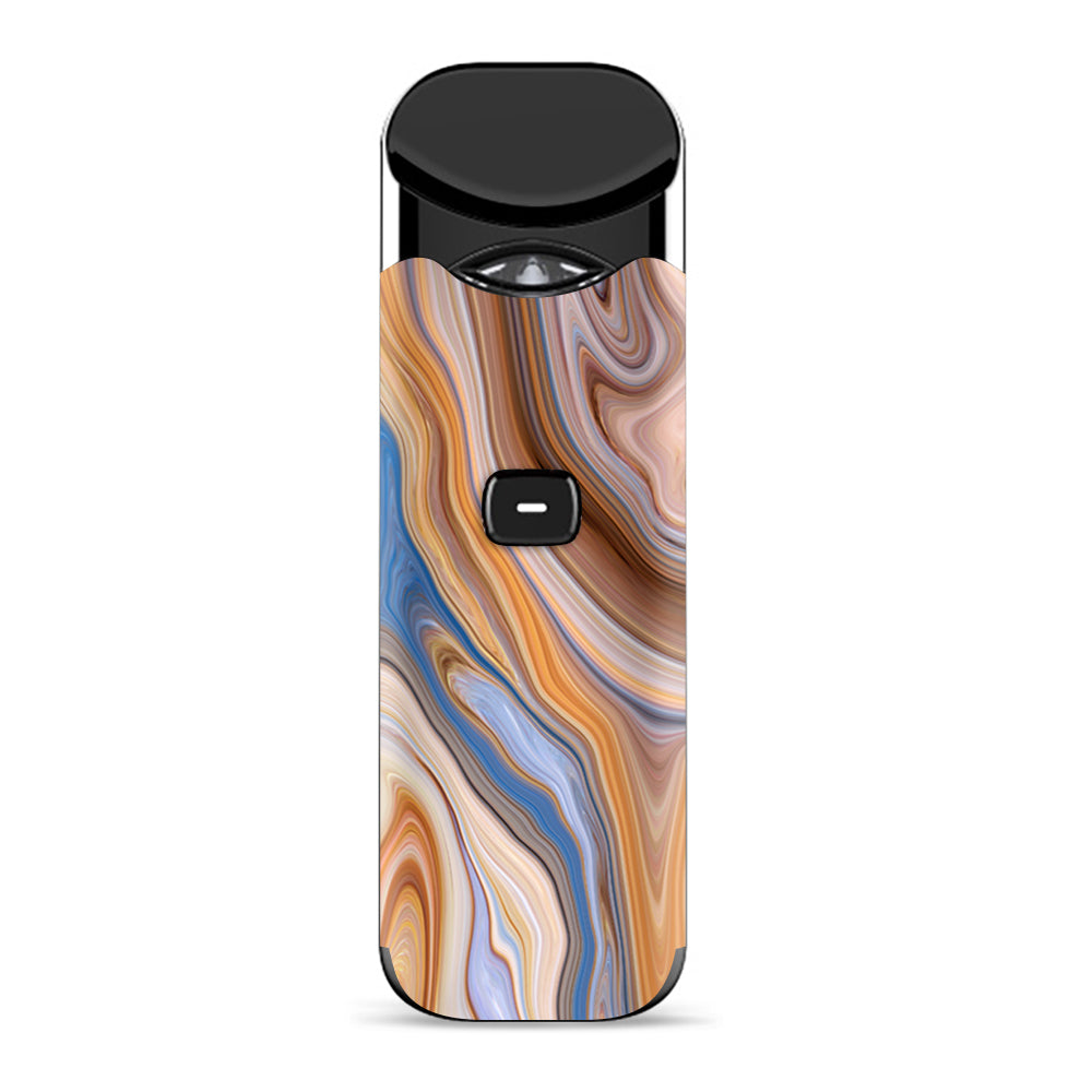  Brown Blue Marble Glass Smok Nord Skin