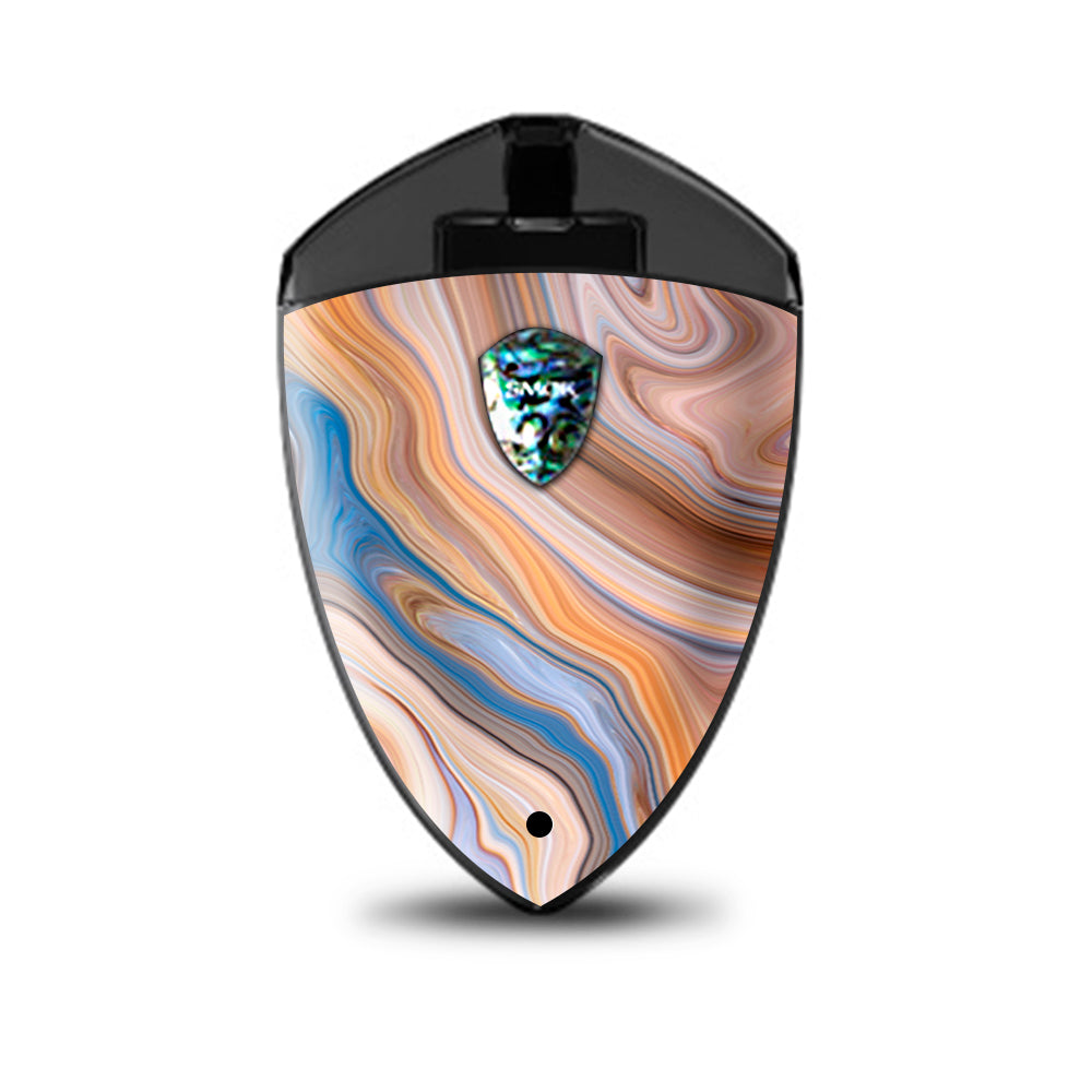  Brown Blue Marble Glass Smok Rolo Badge Skin