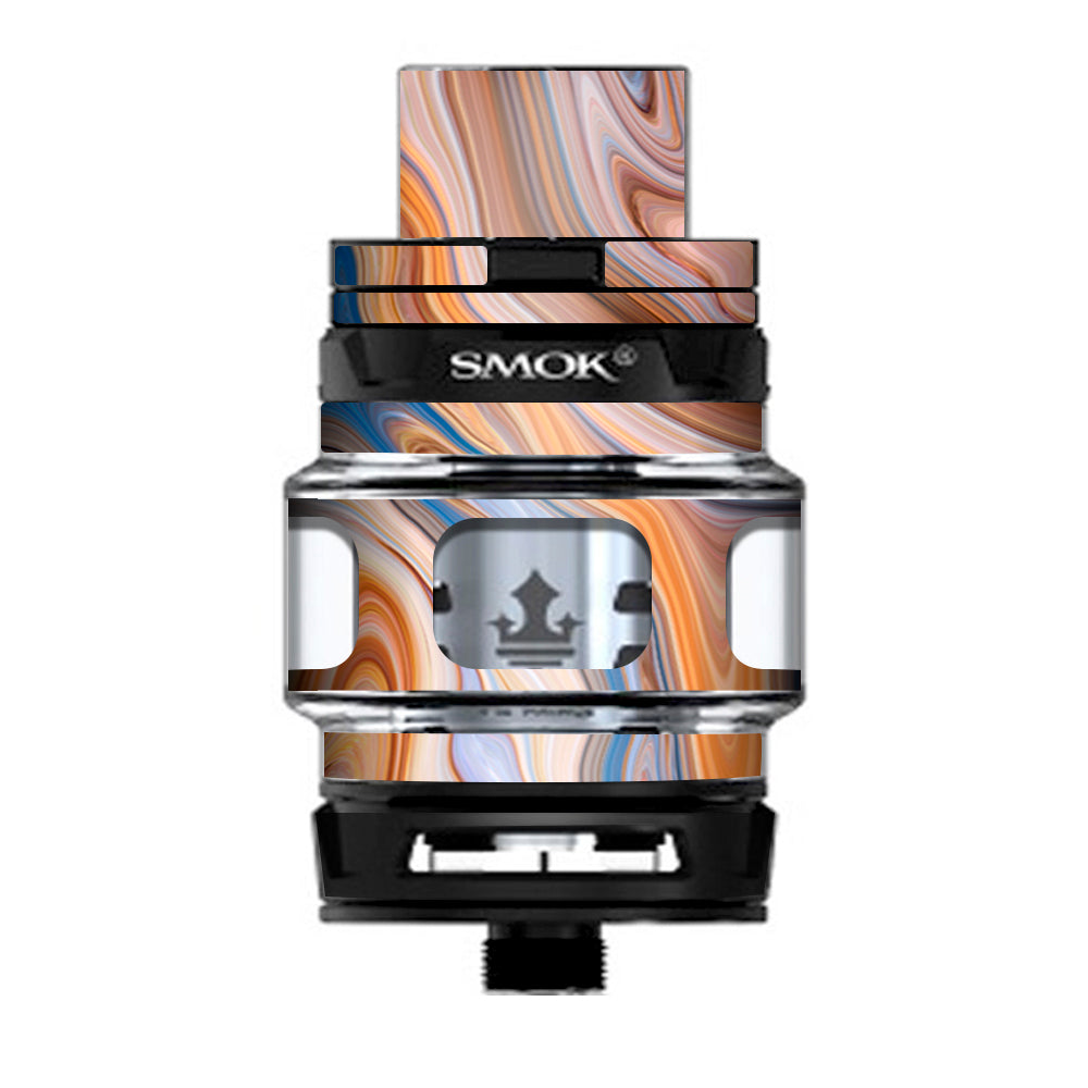  Brown Blue Marble Glass Prince TFV12 Tank Smok Skin