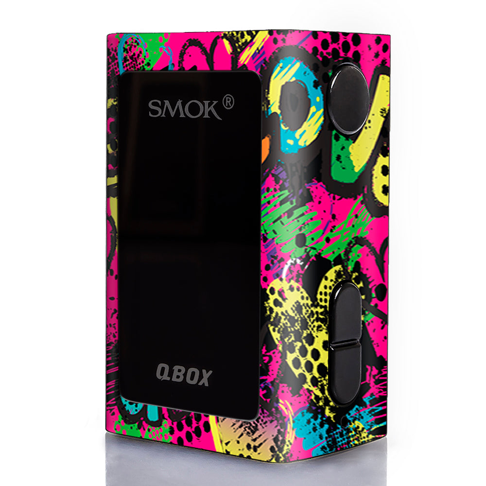  80'S Love Pop Art Neon Smok Qbox 50w tc Skin