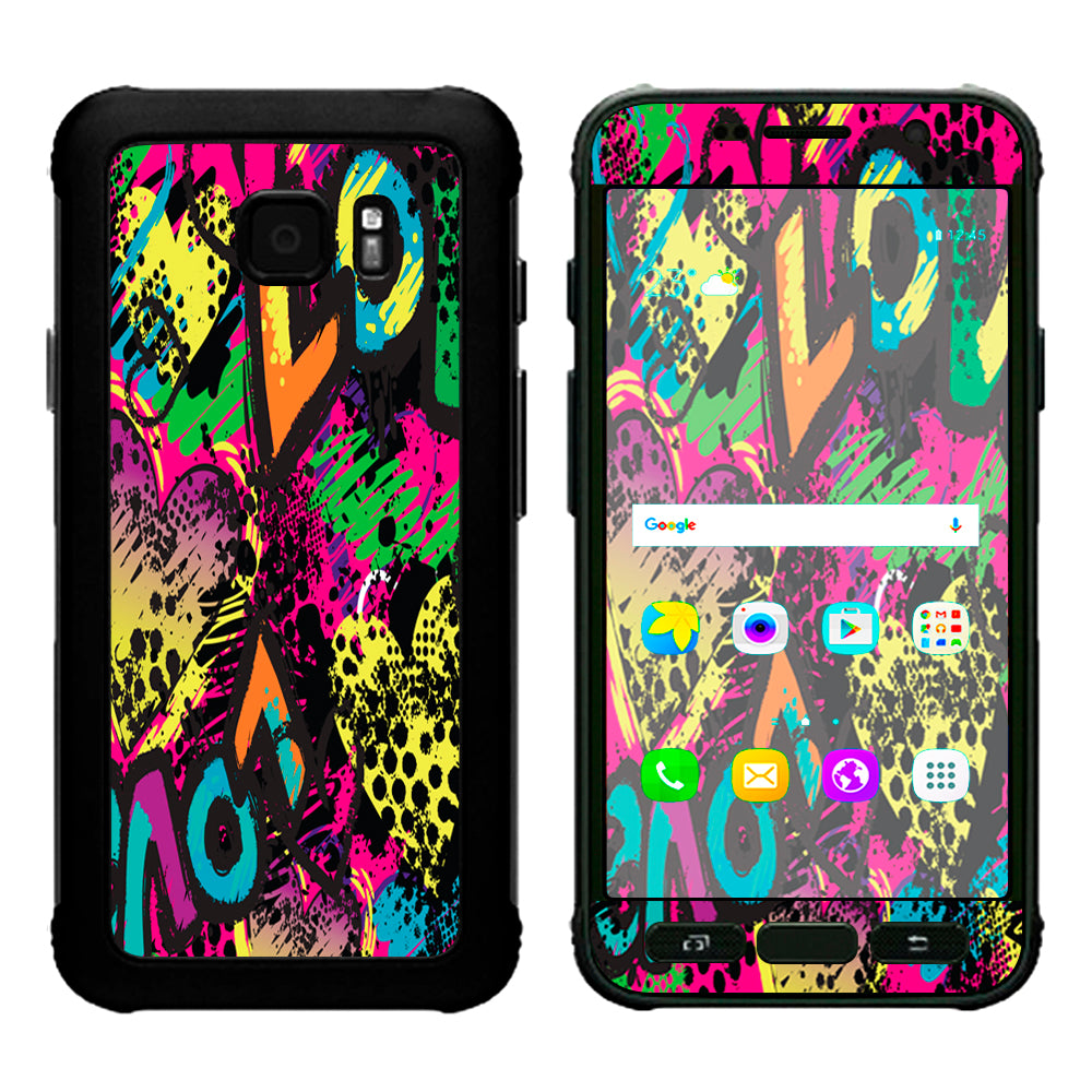  80'S Love Pop Art Neon Samsung Galaxy S7 Active Skin