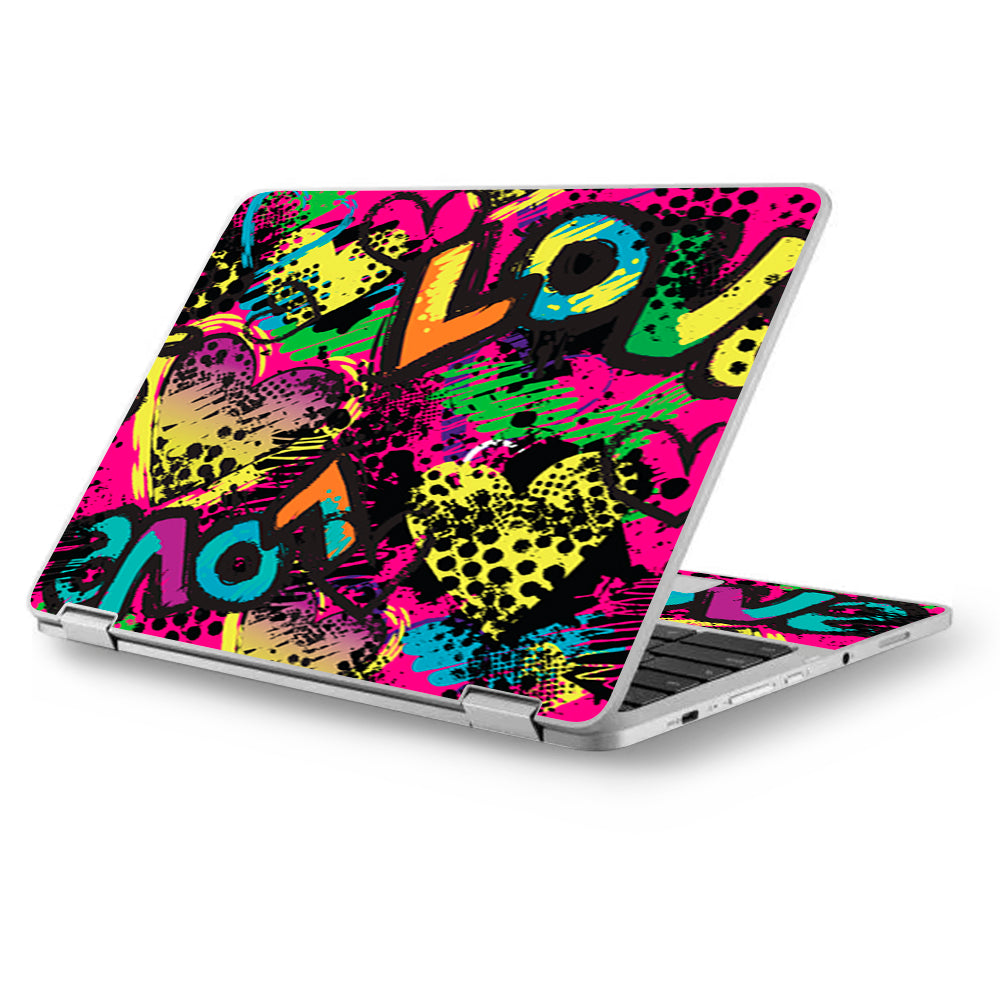  80'S Love Pop Art Neon Asus Chromebook Flip 12.5" Skin