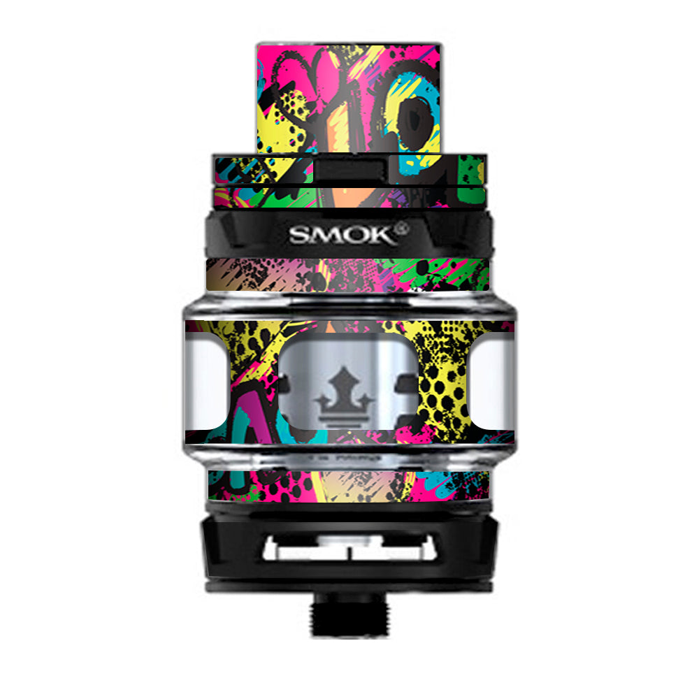  80'S Love Pop Art Neon Prince TFV12 Tank Smok Skin