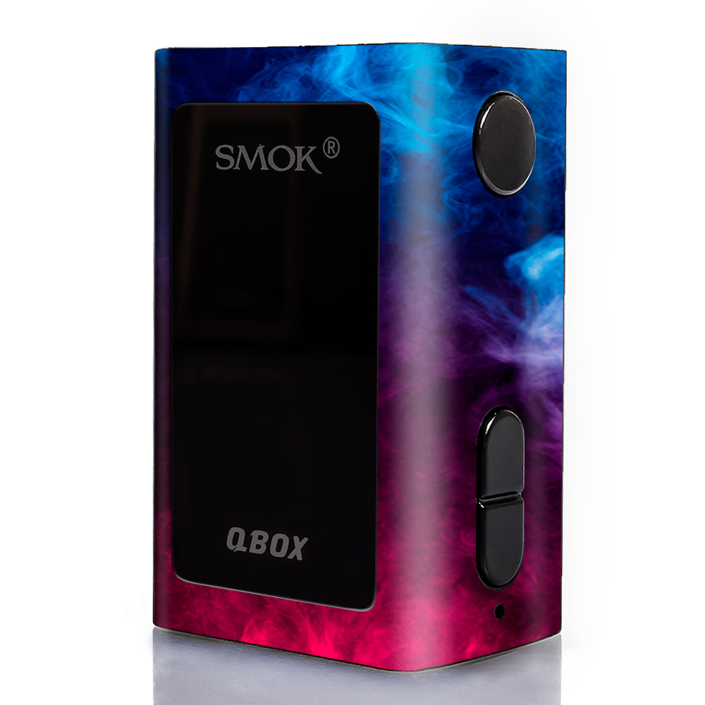  Blue Pink Smoke Cloud Smok Qbox 50w tc Skin