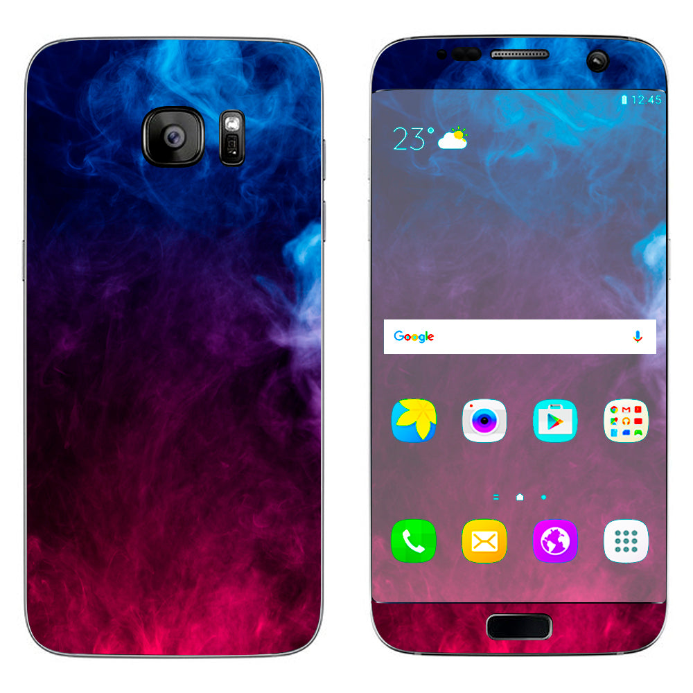  Blue Pink Smoke Cloud Samsung Galaxy S7 Edge Skin