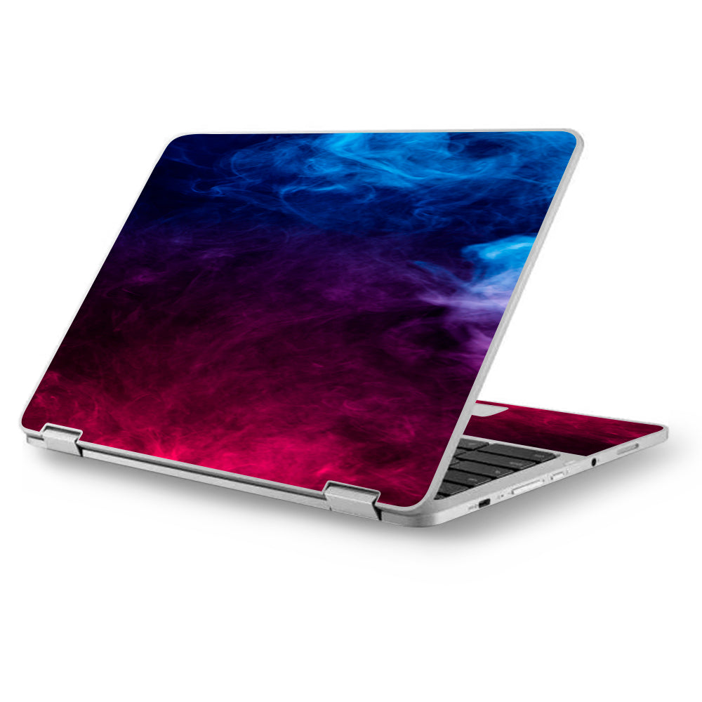  Blue Pink Smoke Cloud Asus Chromebook Flip 12.5" Skin