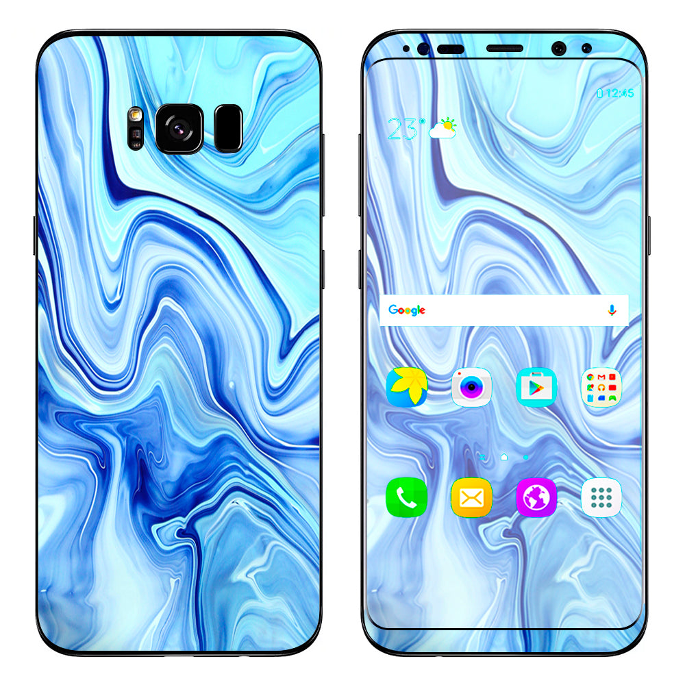  Blue Marble Rocks Glass Samsung Galaxy S8 Skin