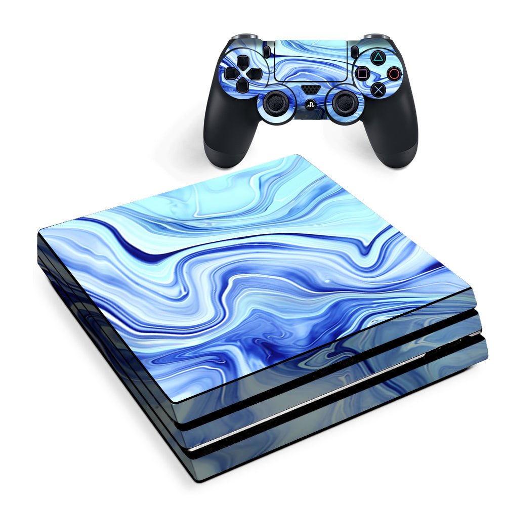 Blue Marble Rocks Glass Sony PS4 Pro Skin