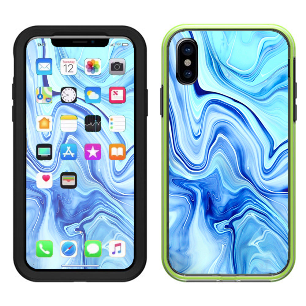  Blue Marble Rocks Glass Lifeproof Slam Case iPhone X Skin