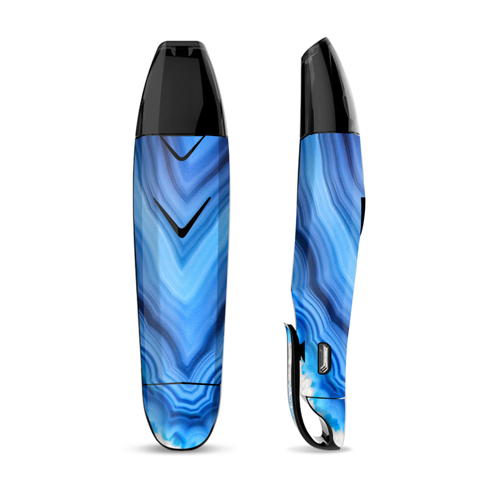 Skin Decal for Suorin Vagon  Vape / Crystal Blue Ice Marble 